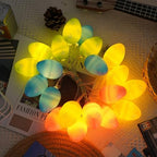 CAKERS Creative Easter Day String Lights|LED Warm White Copper Wire Lights|Hanging Fairy Lights for Bedroom Party Decor,Colorful Eggs,5m(16.4ft)-20LED-Solar - Image 2