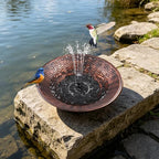 Solar Bird Bath for Outside, Outdoor Metal Bird Bath Fountains - Image 5