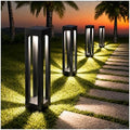 Outdoor Solar Pathway Lights, Modern Landscape Floor Lamps, 4-Pack by GardenStylebyLapsnail