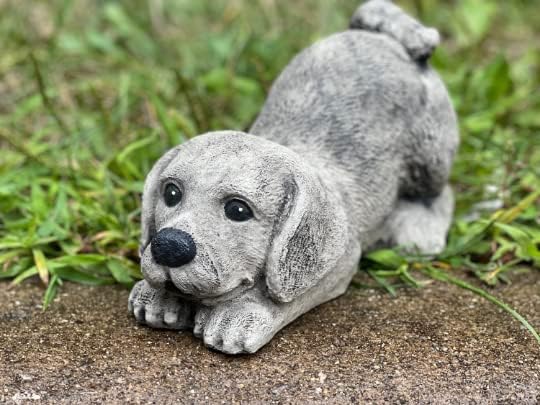 Cocker Spaniel Dog Figurine Outdoor Sculpture Pet Memorial Stone Concrete Garden Statue for pet Lovers Gift Backyard Decor - Image 2