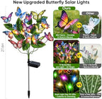 Solar Lights Outdoor Yard Decor: 6 Pack Colorful LEDs Butterfly Lights - Image 2