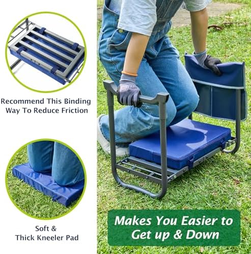 ikkle Heavy Duty Garden Kneeler and Seat, 838LB+ Capacity - Image 6