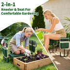 Foldable 2-in-1 Garden Kneeler & Seat, Heavy-Duty Gardening Stool with Soft Kneeling Pad, Tool Pouches, Portable Gardening Bench for Planting, Yard Work & Outdoor Tasks Green - Image 7