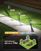 VOLISUN Solar Pathway Lights,8 Pack LED Solar Lights Outdoor Waterproof, Landscape Lighting,Cool White Color Solar Path Lights,Landscape Lights,Solar Garden Lights for Yard Lawn Driveway Walkway - Image 3