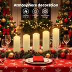 Warm White Real Wax Rechargeable Candles Flickering Realistic - Image 3