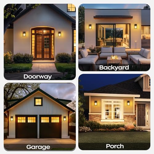 Dusk to Dawn Exterior Lighting Fixtures Outdoor Porch Light Wall Sconce - Image 7