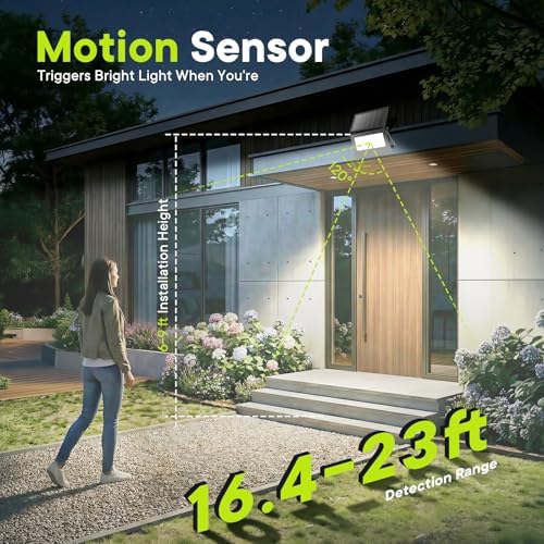 Solar Motion Sensor Light Outdoor, 3 Mode IP66 Waterproof Wall light, 4Pack - Image 5