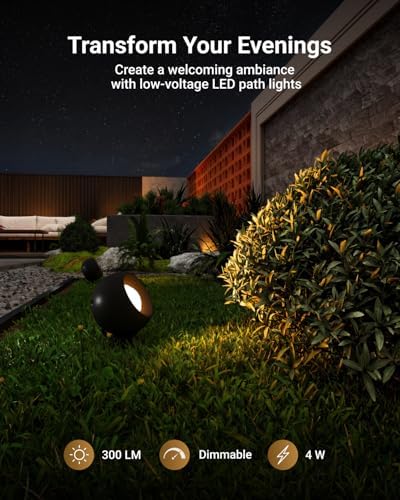 Sunco 24 Pack LED Low Voltage Landscape Lighting Spotlight Spheres - Image 4