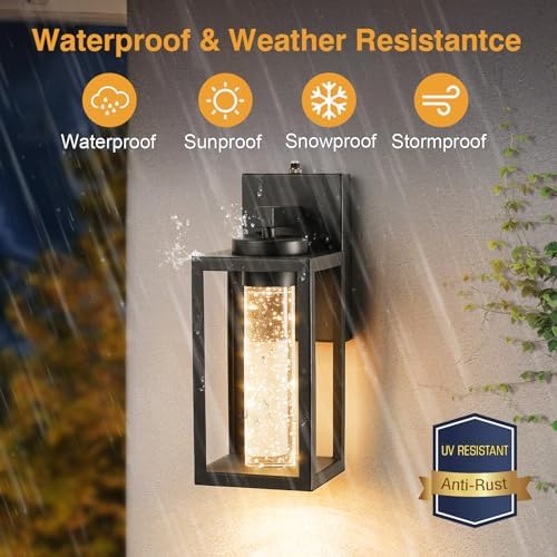 VIANIS 2 Pack Exterior Garage Lighting Fixtures Wall Mount, 100% Aluminum - Image 4