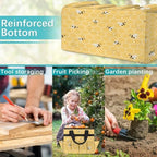 Honeycomb Bee Garden Tool Bag for Women Waterproof & Reusable Heavy Duty Gardening Tote Storage Organizer Toiletry Bag with 10 Pockets for Garden Lawn Yard Casual Camp - Image 7