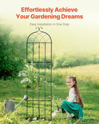 VEVOR Garden Trellis for Climbing Plants, 87 x 20 in, 4 Packs Rustproof Metal Garden Flower Trellis, Outdoor Climbing Rose Cucumbers Support, Decorative Clematis Trellis for Courtyards Lawns - Image 6