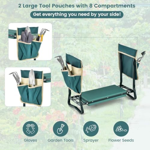LDAILY Garden Kneeler and Seat, Heavy-Duty Foldable Garden Stool - Image 7