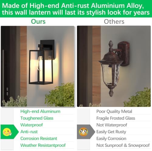 MAXvolador Outdoor Wall Light Fixture, Exterior Waterproof Wall Lantern - Image 7