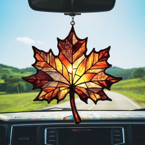 Autumn Maple Leaf Acrylic Suncatcher - Image 5