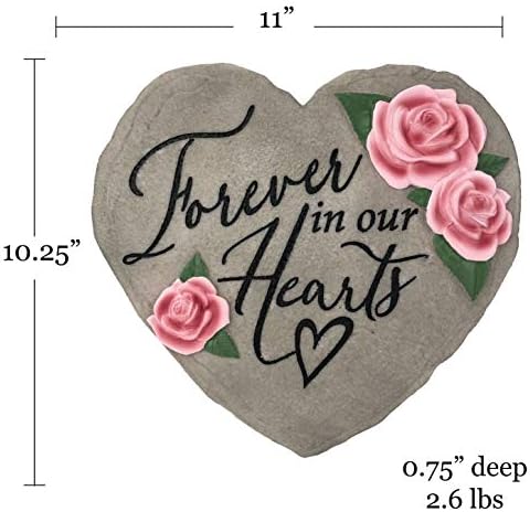 Spoontiques 13221 Forever in Our Hearts Stepping Stone, Pink - Image 3