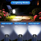 Solar Lights Outdoor, 36 LEDs 1000LM Adjustable Solar Spot Lights Outdoor 2-in-1 Waterproof Landscape Lighting for Garden, Yard & Pathway - 8 Pack (Cool White) - Image 3