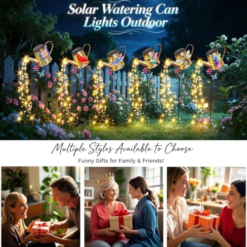 Solar Watering Can Lights Outdoor Garden Decor Gifts for Women Mom Grandma - Image 6