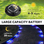 AGPTEK Solar Driveway Lights Outdoor 12 Pack, 2 Color Modes LED Deck Dock - Image 3