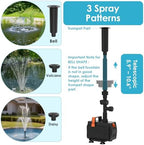 AquaMiracle Submersible Pond Fountain Pump 600GPH | Remote Controlled LED Lights | Outdoor Water Fountain Pump | 3 Fountain Patterns | for Small Ponds, Gardens, Water Feature, Bird Baths - Image 2