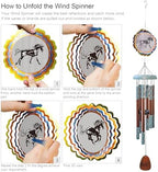 Aoedelyart Wind Chimes for Outside with 3D Animations Horse Wind Spinner,37" Memorial Wind Chimes Outdoor Garden Decor,Horse Gifts for Women Mom Grandma Men Father,Patio Decorations,Garden Ornaments - Image 5