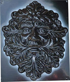 Mold Sculpture DIY Green Man FACE Plaque Old Man Modern Art Tree Wood Spirit Faces Greenman (D29) - Image 5