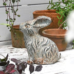 All Chic Bunny Decor Garden Statue Cement Rabbit Statue for Home Garden Indoor Outdoor Statues for Yard,Front Yard Decor,Easter Rabbit Figurines（Blue） - Image 4