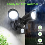 ALUSSO LED Security Lights Motion Sensor, 25W 2000LM Flood Lights Outdoor Motion Sensor with Remote 120V, Dimmable Brightness 3000K-6500K CCT IP65 Security Light ETL Listed for House Garage 1 Pack - Image 7