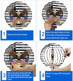 America 250th Anniversary Wind Spinner for Garden Yard 12In, Independence Day Bald Eagle 3D Stainless Steel Kinetic Hanging Wind Spinners Rustproof Outdoor Decor for Lawn Patio Home - Image 5