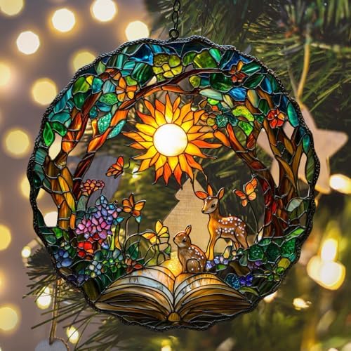 Books in Forest Acrylic Suncatcher - Image 6