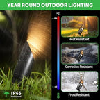 Landscape Spotlights Low Voltage - 2700K/3000K/3500K/4000K/5000K Selectable Uplights, 12V LED Spot Lights, Stretchable Shroud Outdoor Waterproof, Aluminum Black for Outside Trees 4 Pack - Image 4
