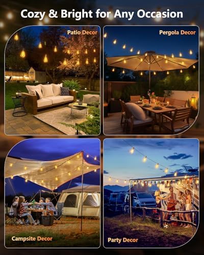 Brightown 151FT Solar String Lights Outdoor, 48+2 Shatterproof LED Lights - Image 7
