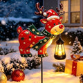 Solar Lights Outdoor Metal Reindeer Christmas Decorations Garden Stakes by MRHEPHAESTUS