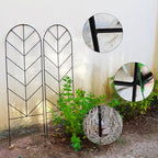 2 Pack Black Metal Garden Trellis 45"H x 15.9"W for Climbing Plants - Image 4