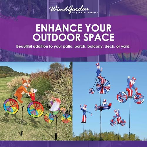 Bike Spinner Turtle 20" – Adorable Reptile Design, Weather-Resistant Outdoor Decor, Durable & Lightweight for Patios, Yards, and Gardens - Eye-Catching Wind Spinner with Rotating Wheels - Image 5