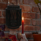 KALLORY Woven Rattan Lantern Candleholder Portable Hand-Weaving Decorative Windproof Candle Holder for Home, Garden, and Balcony Accent Lighting (Black Small, Without Candle) - Image 6