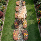 Outdoor Anti Slip Stepping Stones Set, DIY Footprint Shaped Paving Stones - Image 5