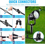 Low Voltage Landscape Lighting with Connectors AC/DC 12-24V IP67 Waterproof 3000K Warm White Outdoor Spotlights for Yard Pathway Garden Trees (6PCS, 7W) - Image 5
