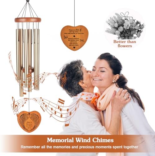 Memorial Wind Chimes, 37" Large Outdoor Wind Chimes for Loss of Loved One, Meaningful Sympathy Gifts in Memory of Father, Mother or a Loved One - Image 4