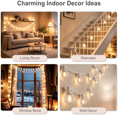 Outdoor-String-Lights with Remote 30FT Waterproof lights for Outside Patio - Image 6