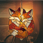 Cute Loving Couple Foxes Acrylic Suncatcher - Image 7