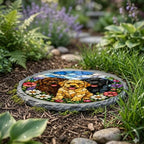 Magnolia Garden 10-Inch Triple Labrador Stepping Stone - Stained Glass Mosaic Three Labs Garden Stone, Weather-Resistant Resin Pathway Accent, Pet Lover Yard Decor & Memorial Plaque - Image 2