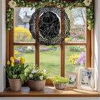 12 Inch Thanksgiving Fall Wind Spinner for Yard and Garden, Autumn Pumpkin Leaves Lines Black Hanging Ornaments Outdoor 3D Kinetic Wind Sculpture Spinners Indoor Outdoor Patio Décor Ornaments Gift - Image 5