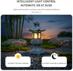Pagoda Garden Statue Resin Solar Japanese Pagoda Lantern Decorative Zen Garden Landscape Ornament for Yard Patio Lawn Outdoor Decor, Style4 - Image 2