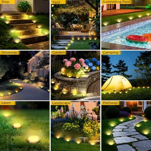 24 Pack Solar Lights Outdoor Waterproof, 8 LED Solar Ground Lights - Image 7