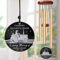 Personalized Farmer Memorial Wind Chime – “Farming Heaven’s Fields” Custom Name & Years – Outdoor Sympathy Gift for Farming Families – Memorial Windchimes for Loss of Loved One – Remembrance Décor by AlpadilCo