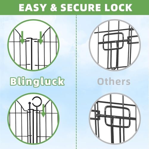 5 Panels No Dig Decorative Garden Fence with Gate, 32in (H) x11.8ft (L) - Image 4