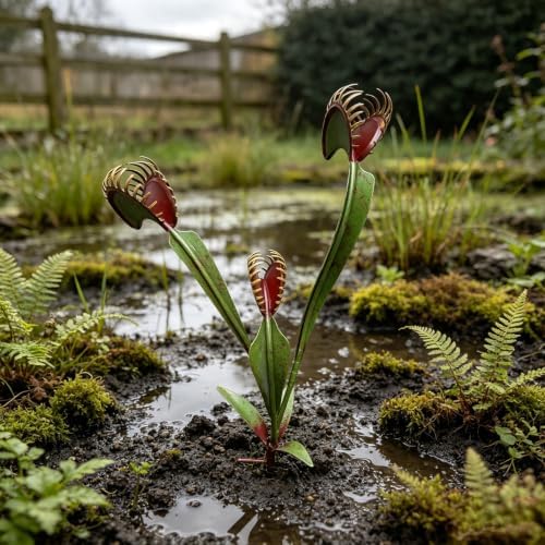 Whimsical Metal Carnivorous Plant Garden Stake - Image 4