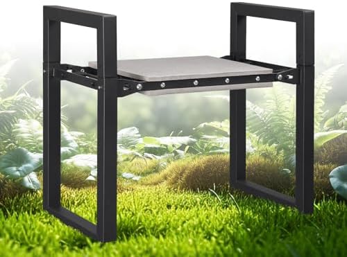 HOME RIGHT Garden Kneeler and Seat,Heavy Duty Portable Gardening Bench Load Cap 400 lbs,Black Foldable Gardening Stool with Extra Thicken Kneeling Pad,Gardening Gifts for Women,Seniors,Grandparents by HOME+RIGHT