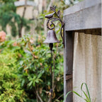 Vintage Cast Iron Farmhouse Bird Dinner Bell Wind Chime(Black) - Image 4