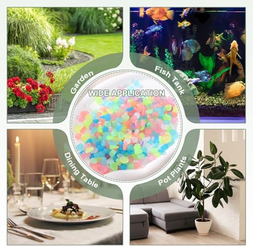 Glow in the Dark Stones Luminous Pebbles Light Up 3000Pcs Green - Image 7